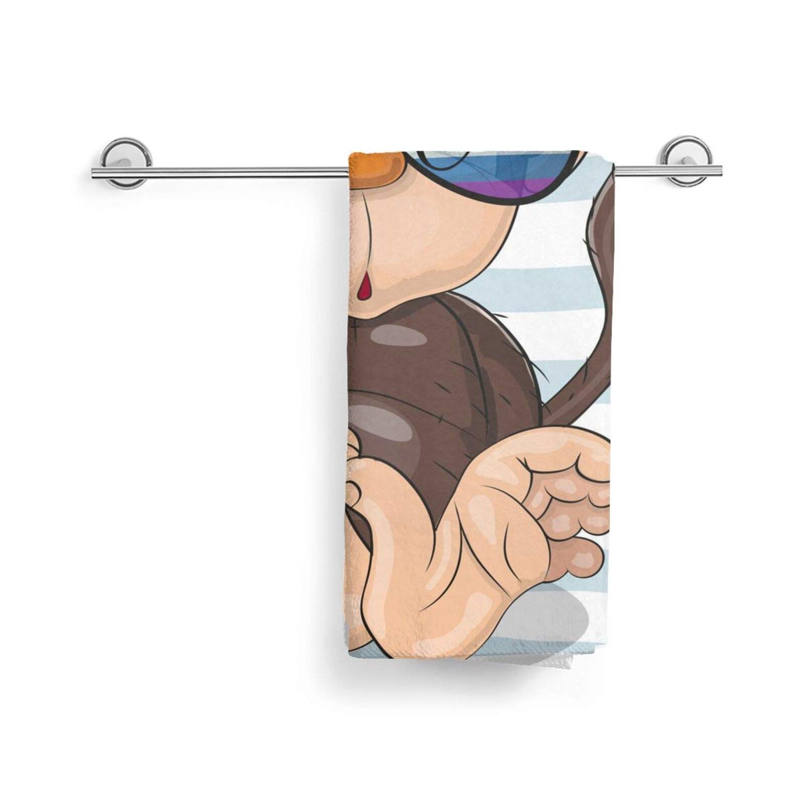 Dujiea Cool Cartoon Cute Monkey Kitchen Dish Towel Soft Highly Absorbent Hand Towel Home Decorative Multipurpose for Bathroom Hotel Gym and Spa 15 X 27 Inches