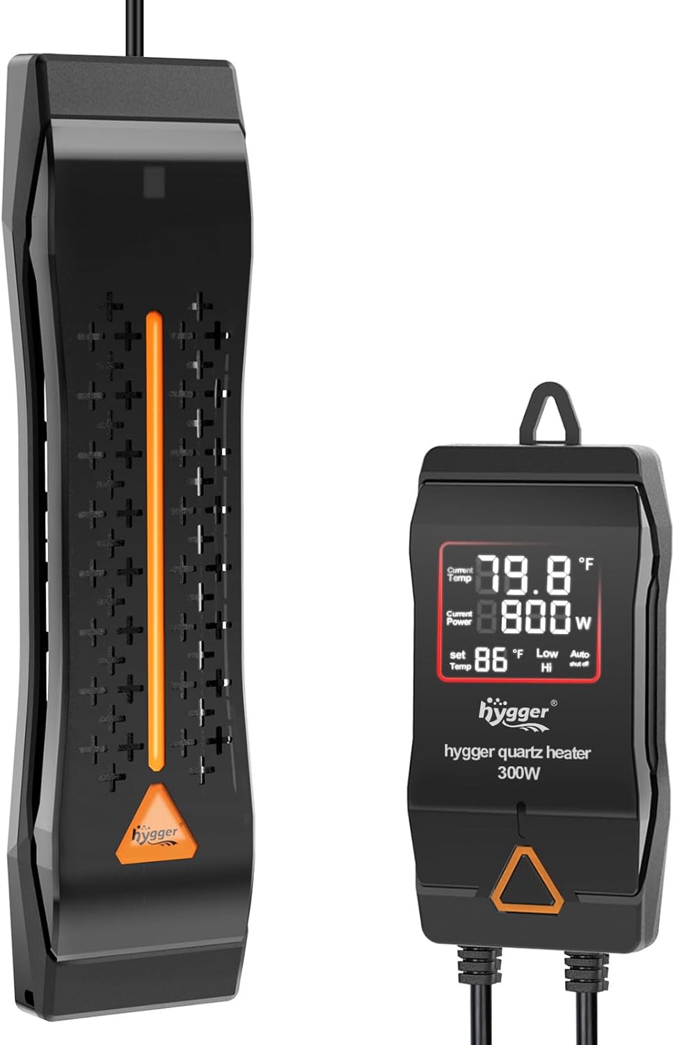 hygger Aquarium Heater 300W-1200W: Adjustable Large Fish Tank Heater w/ LED Display, Auto Shut-Off, Explosion-Proof for 40-280 Gal Tanks