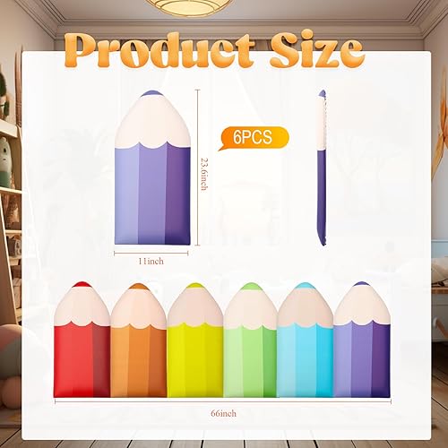 Miniatura 3 de Acolchado de pared con forma de lápiz 3D anticolisión para niños, 23.6 x 11.8 pulgadas, paneles de pared tapizados para despegar y pegar, paneles de