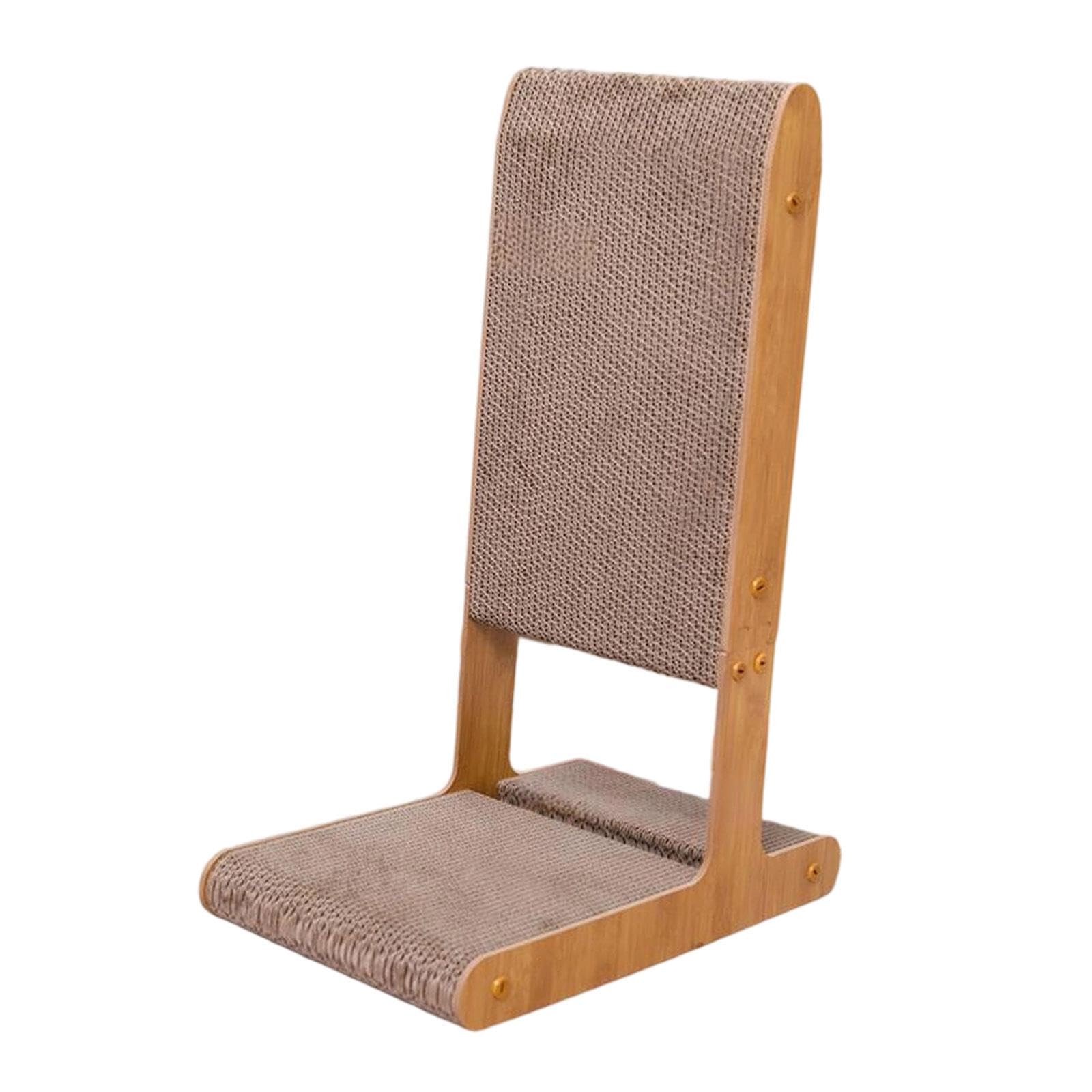 Kratzbaum Vertikal Und Horizontal Nutzbar Als Kratzbrett Katzenbett Und Kratzpad Aus Wellpappe mit Holzstruktur Und Spielzeug für Junge Katzen, Style A