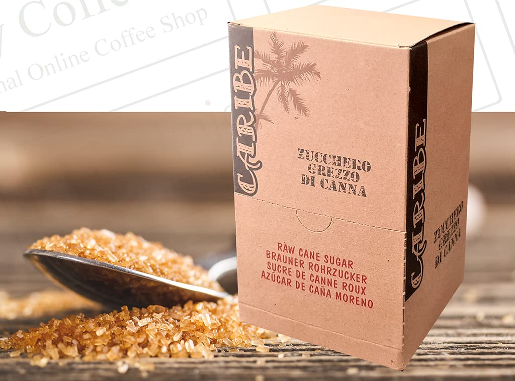 Zucchero Caribe Tris - Zucchero Grezzo di Canna Caribe Monodose - 3 Confezioni x 750g Zucchero Grezzo di Canna Caribe Monodose (2250g)