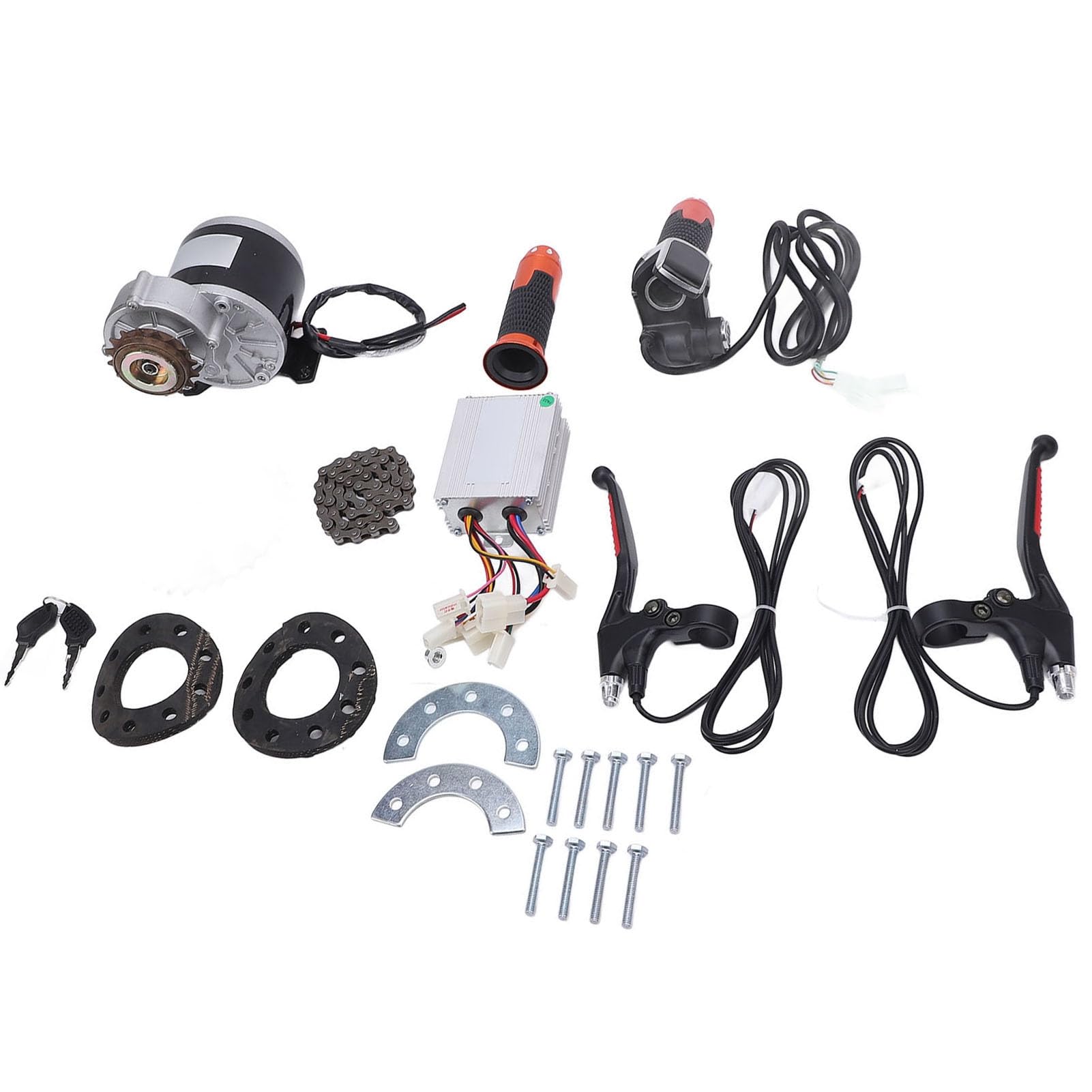 Fabater Zestaw Silnika Redukcyjnego o Wysokiej Wydajności 12 V 350 W do Skutera Elektrycznego, Modyfikacja DIY, Korpus ze Stopu Aluminium, do Rowerów Elektrycznych, Mini Motocykli
