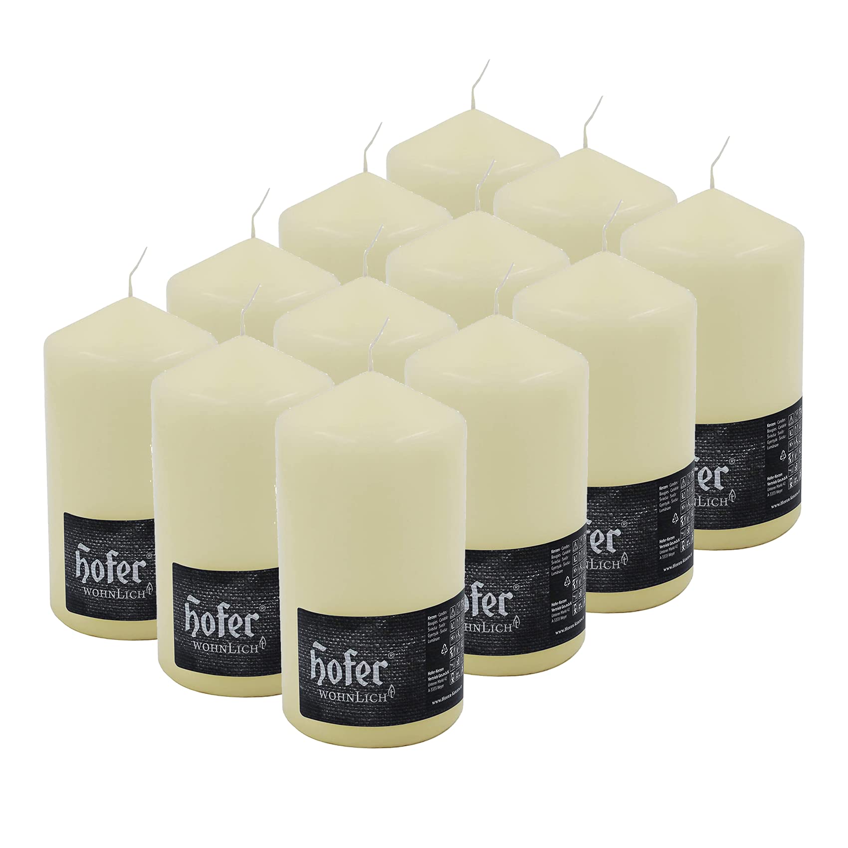 Coniche Da Candelabro Colore Avorio 25 Mm. H 250 Mm. Durata 8 Ore Vassoio Da 50 – Cereria San Giacomo