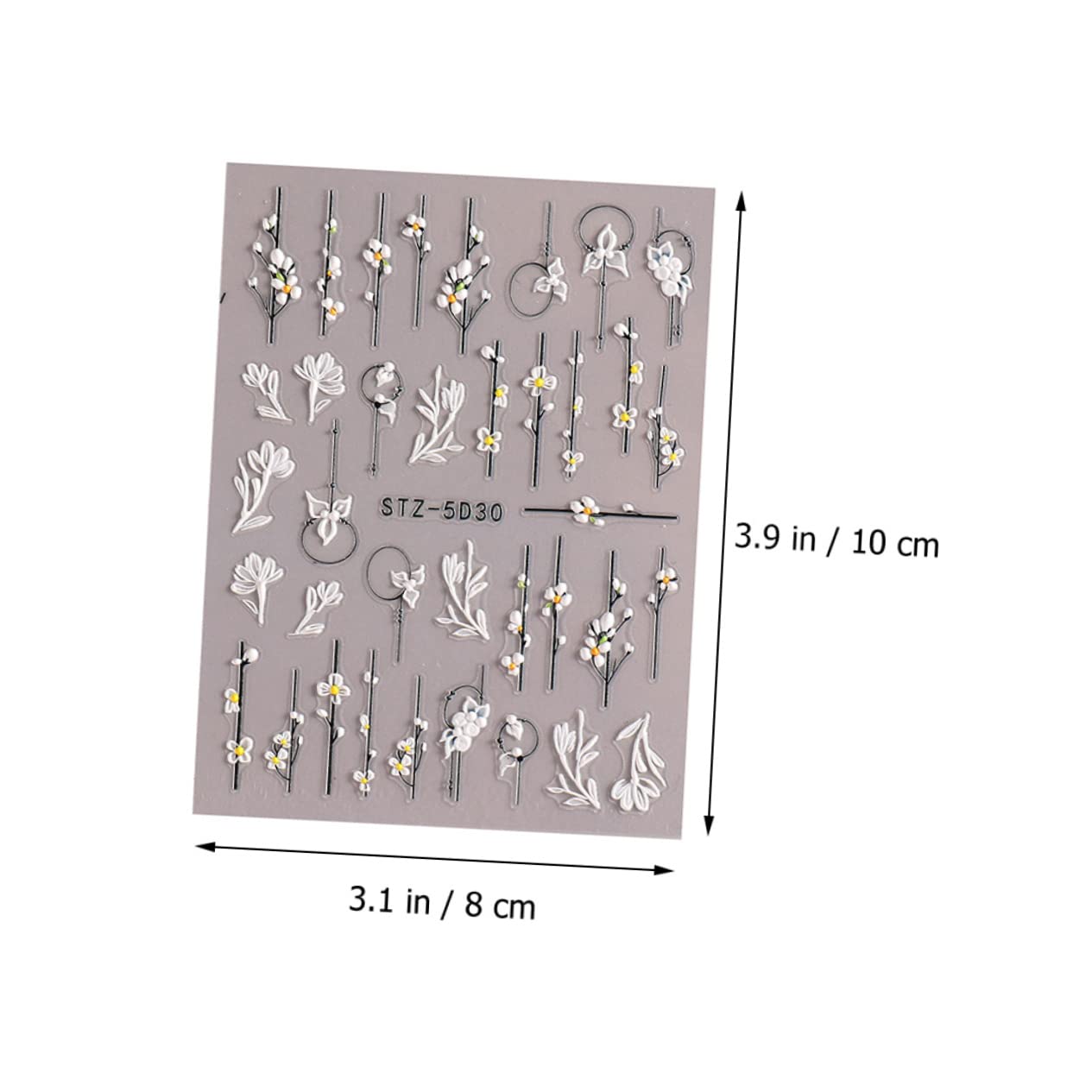 FOMIYES 5 Set Di Adesivi Per Unghie A Forma Di Fiore Adesivi Per Nail Art Per Donne E Ragazze Set Di Forniture Per Nail Art 6 Fogli*5
