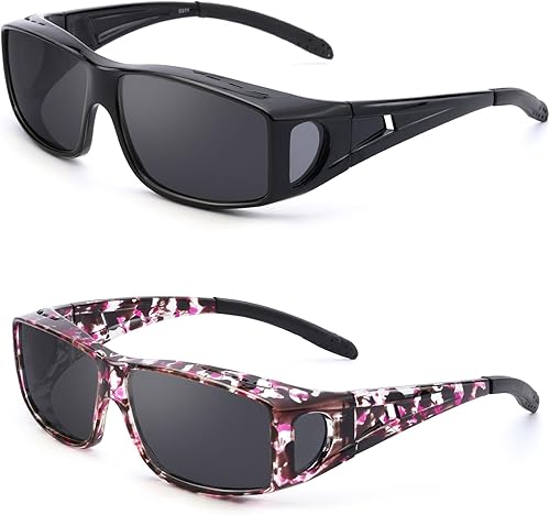 Miniatura 10 de IGnaef Gafas de sol para hombres y mujeres gafas de sol envolventes que se ajustan sobre gafas de prescripción protección UV400 polarizadas