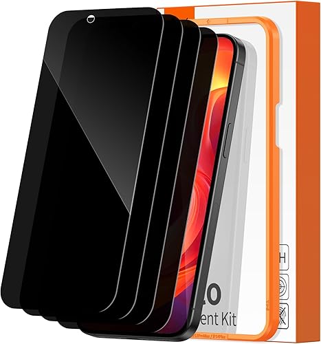DIMONCOAT Paquete de 4 protectores de pantalla de privacidad para iPhone 13 Pro Max14 Plus protección militar 10X Marco de fácil instalación