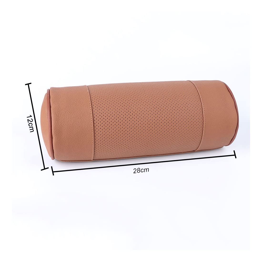 Memory Foam Auto Collo Cuscino/Vera Pelle Auto Cervicale Rotondo Rotolo Sedia da Ufficio Supporto Poggiatesta Supporta Cuscino Nero (Color : Black)