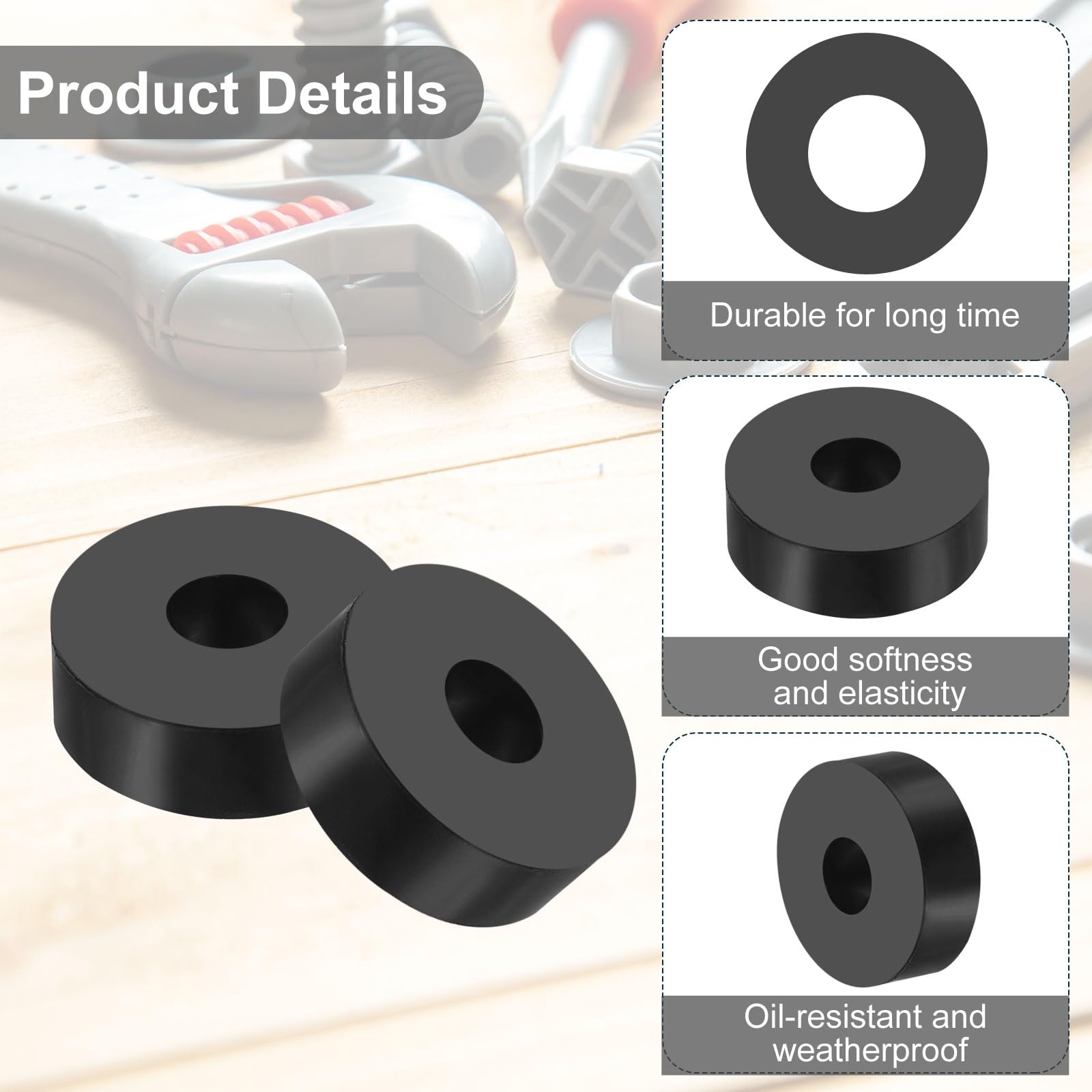 PATIKIL Multi Purpose Rubber Spacer - Image 3