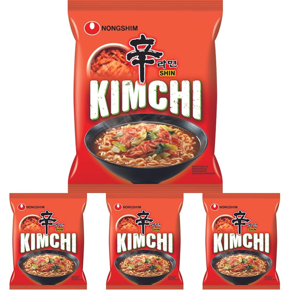 Nongshim Kimchi Ramyun, 120 g (Pack of 4)