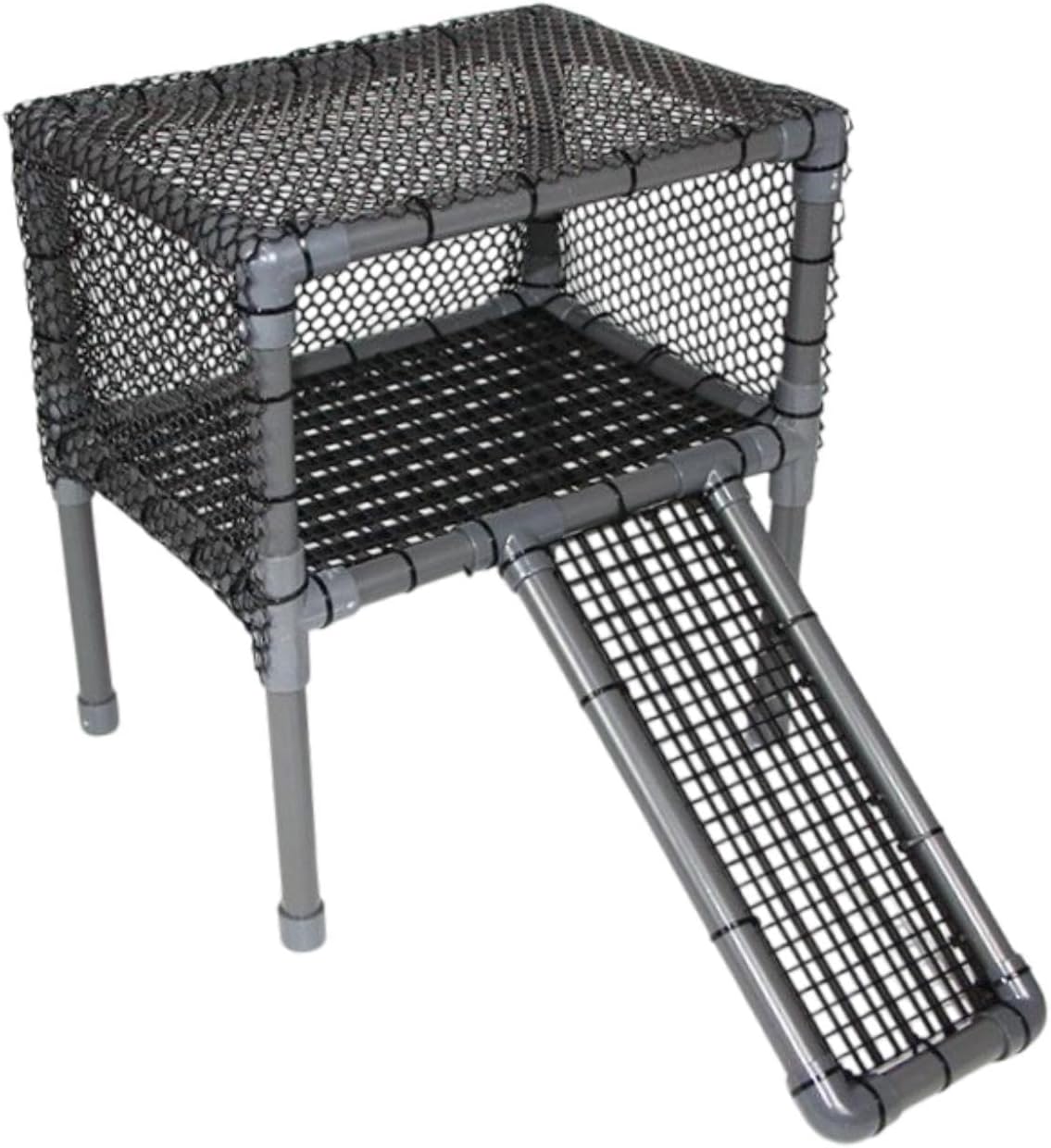 Turtle Basking Platform, Turtle Ramp Resting Climbing Shelf, Reptile Tank Ladder for Frog Turtles Newts Semi Aquatic Animals, C