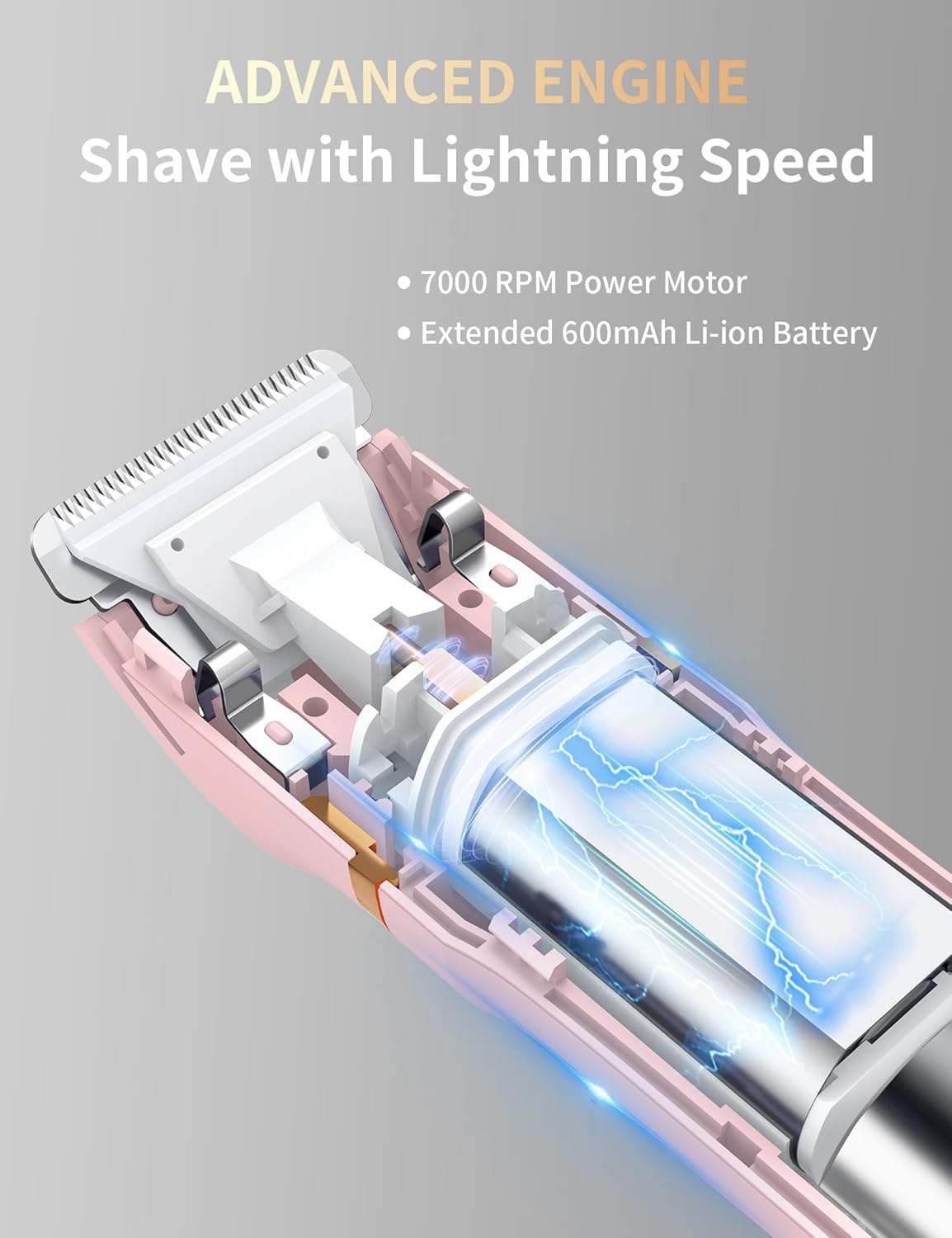 Bikini Trimmer - Afeitadora eléctrica de bikini para mujer, color rosa compacto