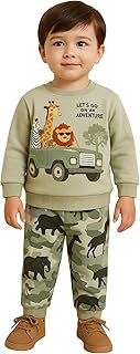 Shree Shyam Creations Winter Wear Kids Clothes for Boys | Printed Cotton Sweatshirt and Pants Clothing Set for Baby Boys |... Price In India