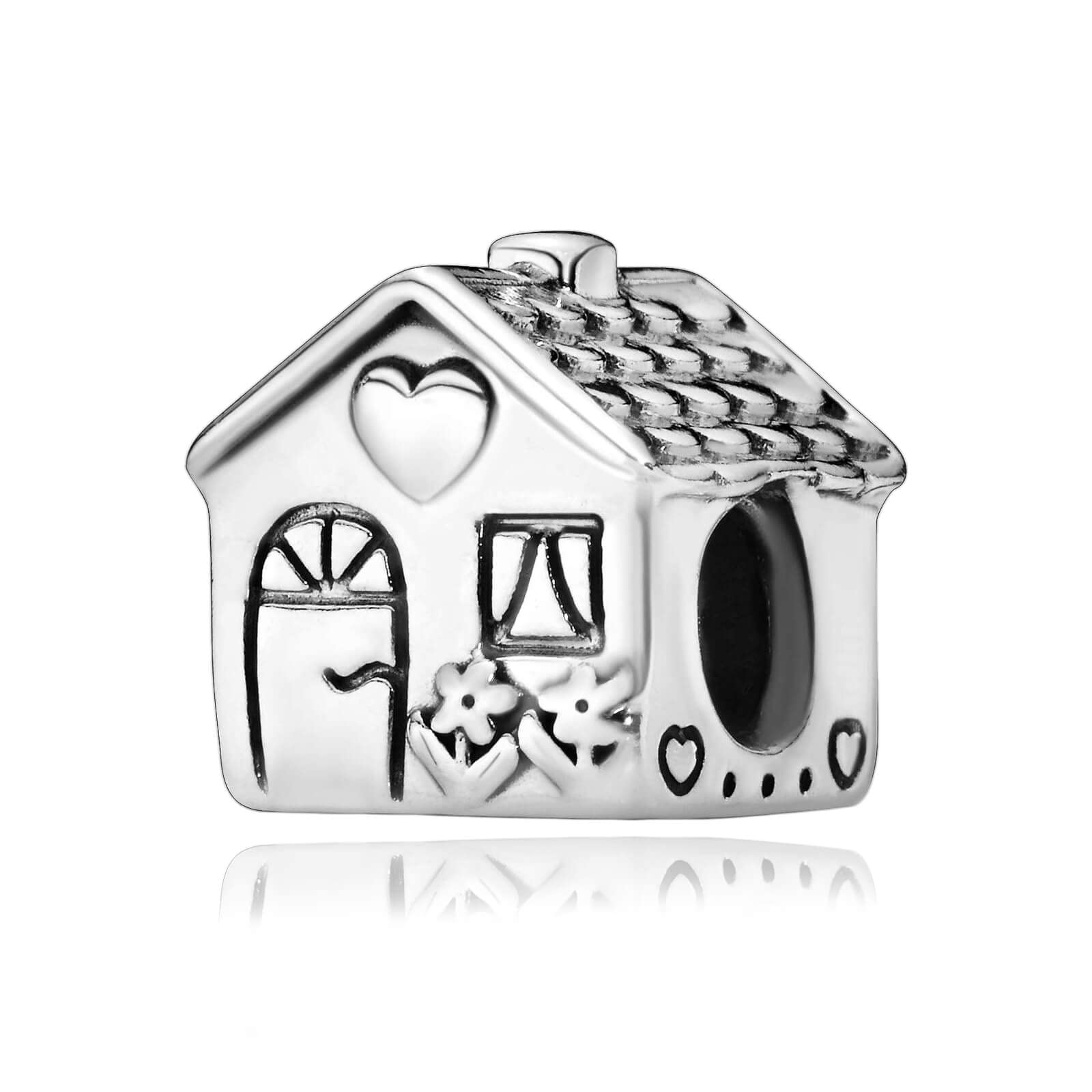 VALGACLS 925 Sterling Silver Family Love Mom Mouse Heart Charms for Bracelets Necklace Valentine's Day Mother's Day Jewelry Charm for Women