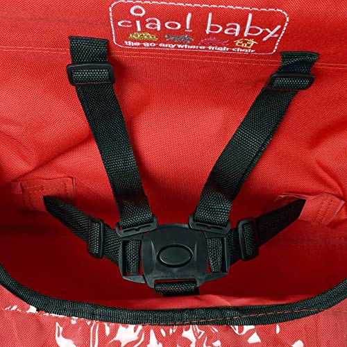 Image of ciao! baby Portable High Chair, for Travel and Camping, Red