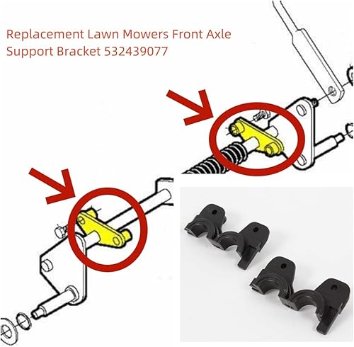 Miniatura 4 de Soporte de repuesto para eje delantero 532439077 para cortacéspedes Husqvarna HD775HW HD800HW HU700H (juego de 4)