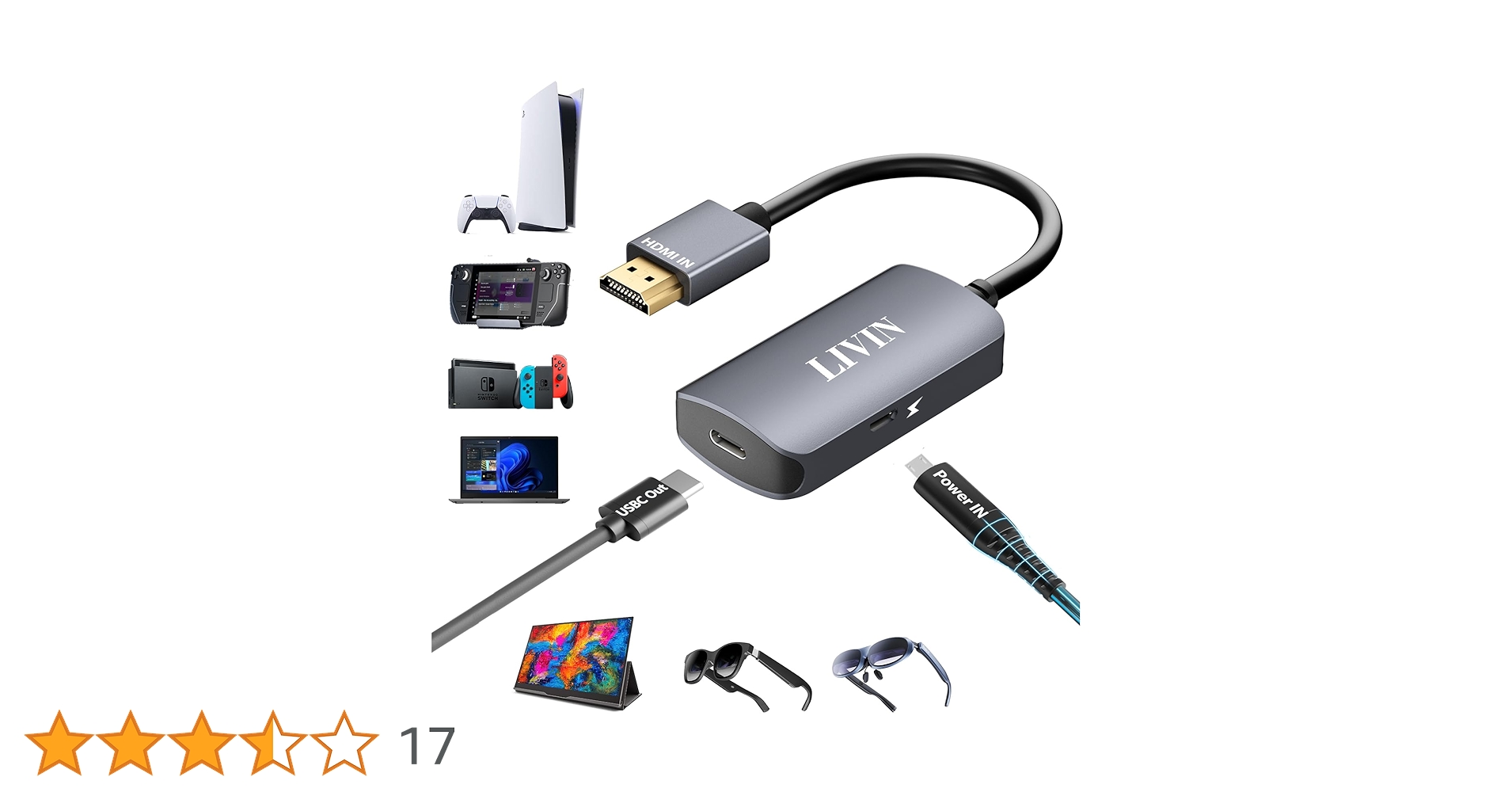 【動作確認済】Rokid Air ＋ 専用HDMI-USB-Cアダプター Rokid HDMI to USB-C Adapter | Rokid - Rokid