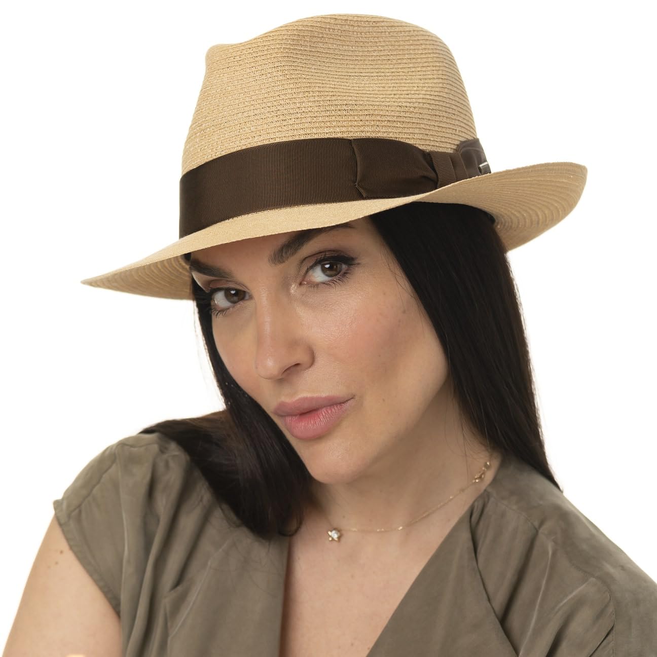 Stetson Kendrick Fedora Hanfhut Naturfarbener Bogart-Stil Nachhaltiger Hut Made in Italy Unisex Frühjahr Sommer