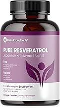 Pure Resveratrol Supplement - Extra Strength 600mg Trans-Resveratrol Per Serve - for Heart, Cognitive, Immune Health Support – Purified & Bioavailable - 60 Vegan Caps