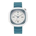 Fastrack-Tees Hype Adventure Quartz Analog White Dial Green Silicon Strap Watch for Men – 38169PP05W