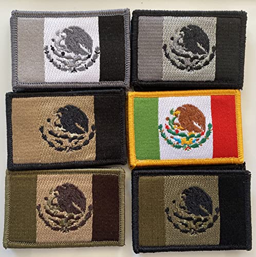 Mexico Flag Tactical Patch - Coyote Tan #TOP2