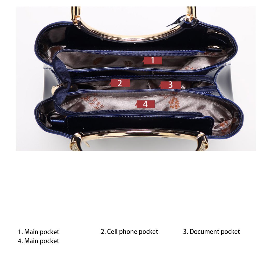 DEERWORD Donna Borse a Mano Borsa a Spalla Elegante Grandi Firmate Marca Tracolla Antifurto PU pelle 5376 1 pz