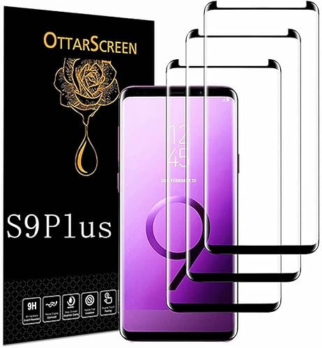 OttarScreen Protector de pantalla para Galaxy S9 Plus3 unidadesPaquete de 3 protectores de pantalla de vidrio templado para Galaxy S9 Plus, fácil