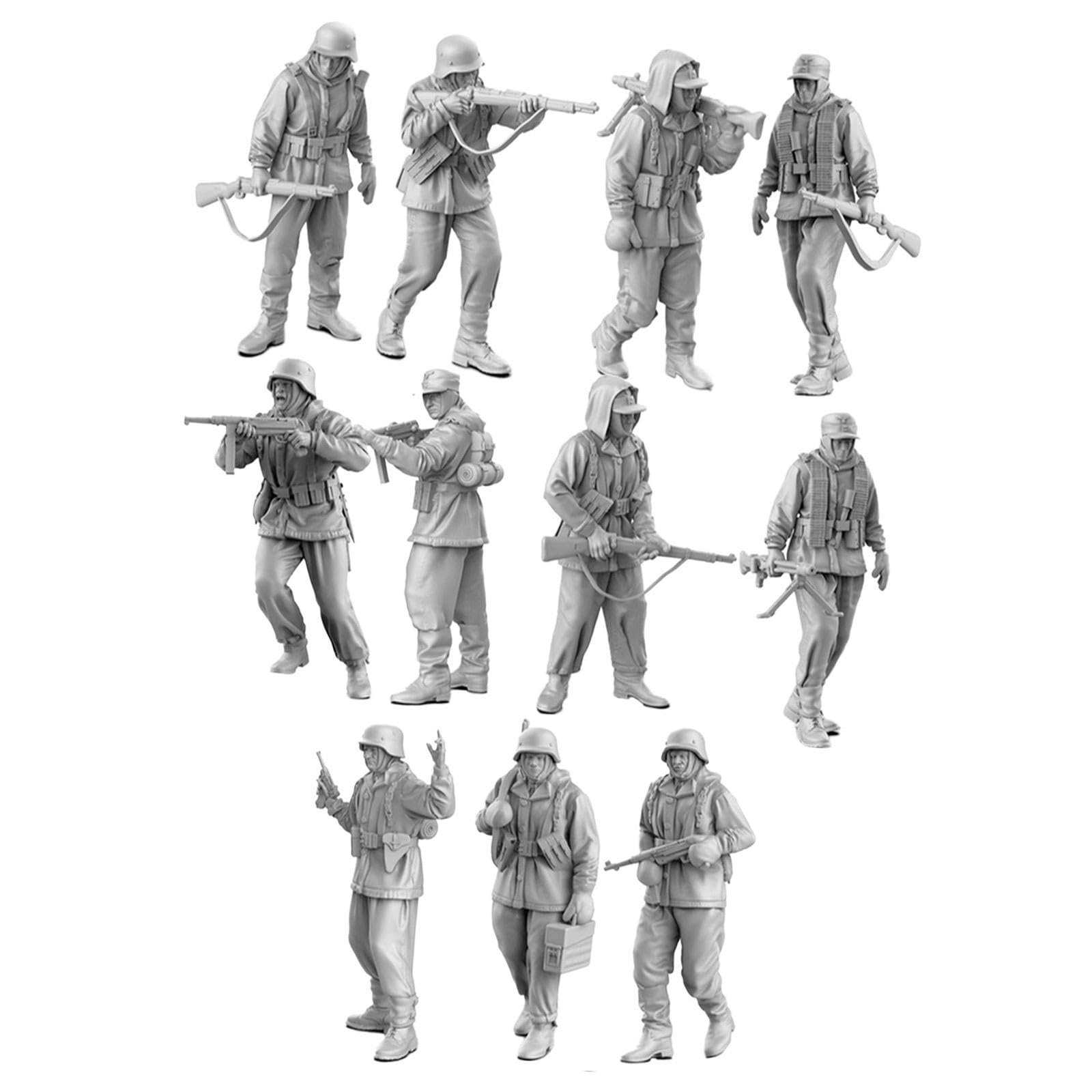 Amazon.co.jp: Simhoa 11 個 1/72スケール ドイツ兵モデルキット