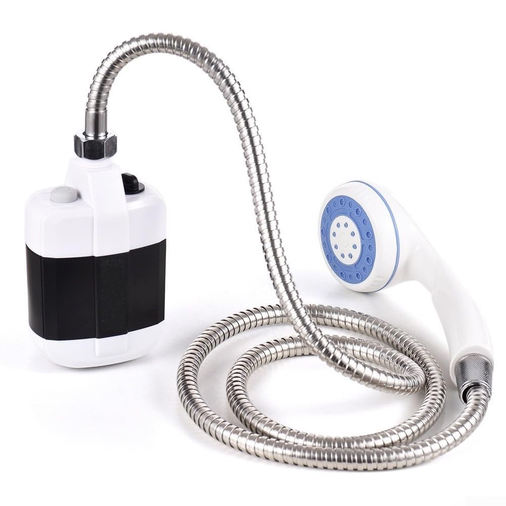 Doccia portatile compatta da campeggio, pompa elettrica ricaricabile USB con alta portata, perfetta per escursioni, viaggi e animali domestici