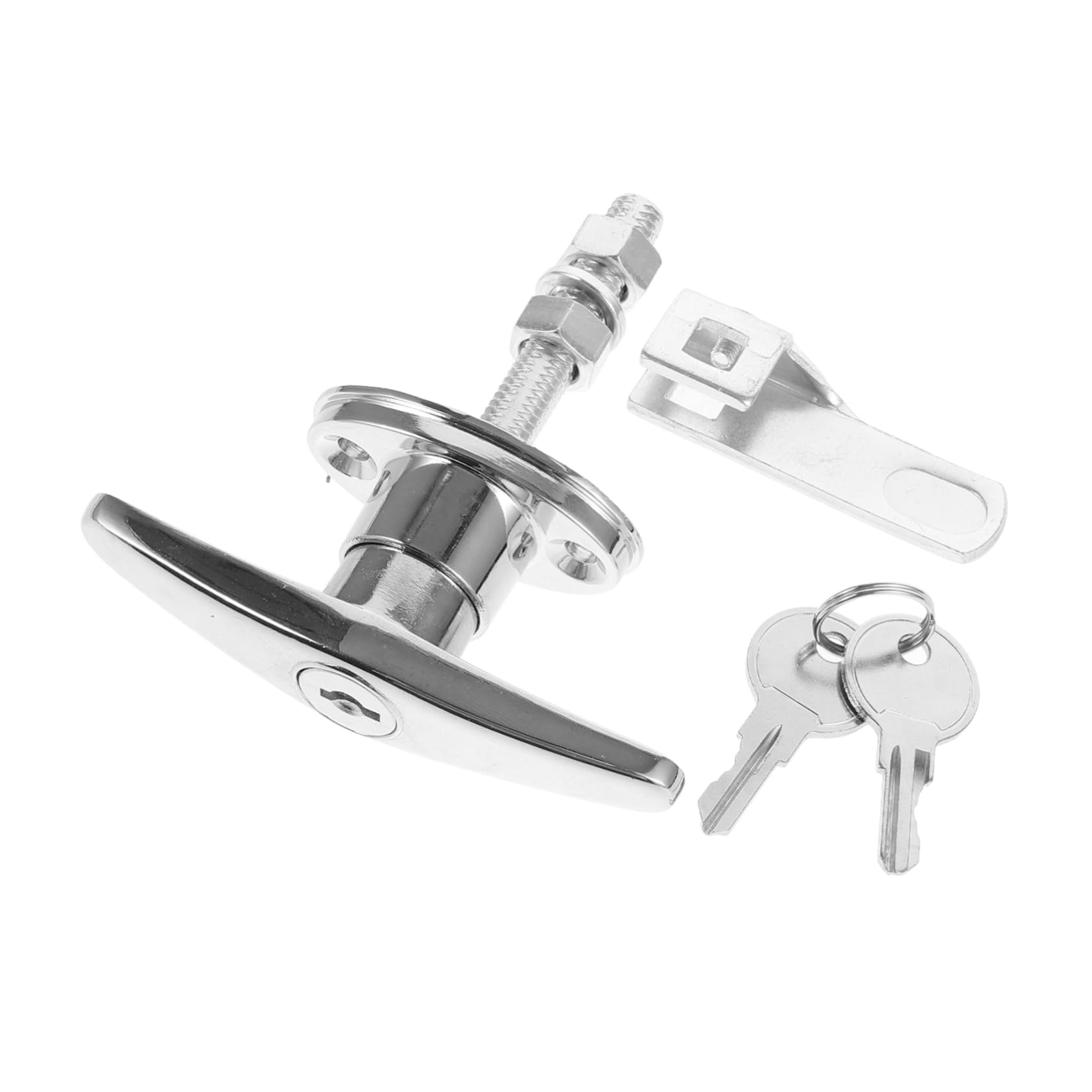 DOITOOL 3 Set Serratura Maniglia Porta Armadio Elettrico Serratura Della Maniglia Della Porta Cassetta Degli Attrezzi Serratura Del Cassetto Chiavistelli Chiave Kit Silver Lega Di Zinco