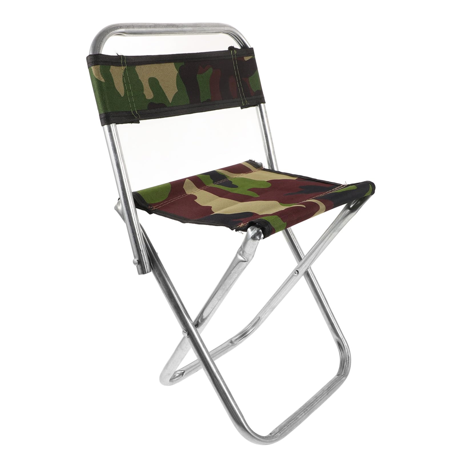 TOYANDONA Portable Folding Camping Chair Large Outdoor Fishing Seat Lightweight Metal Frame Camouflage Design for Hiking Picnic Garden Random Color