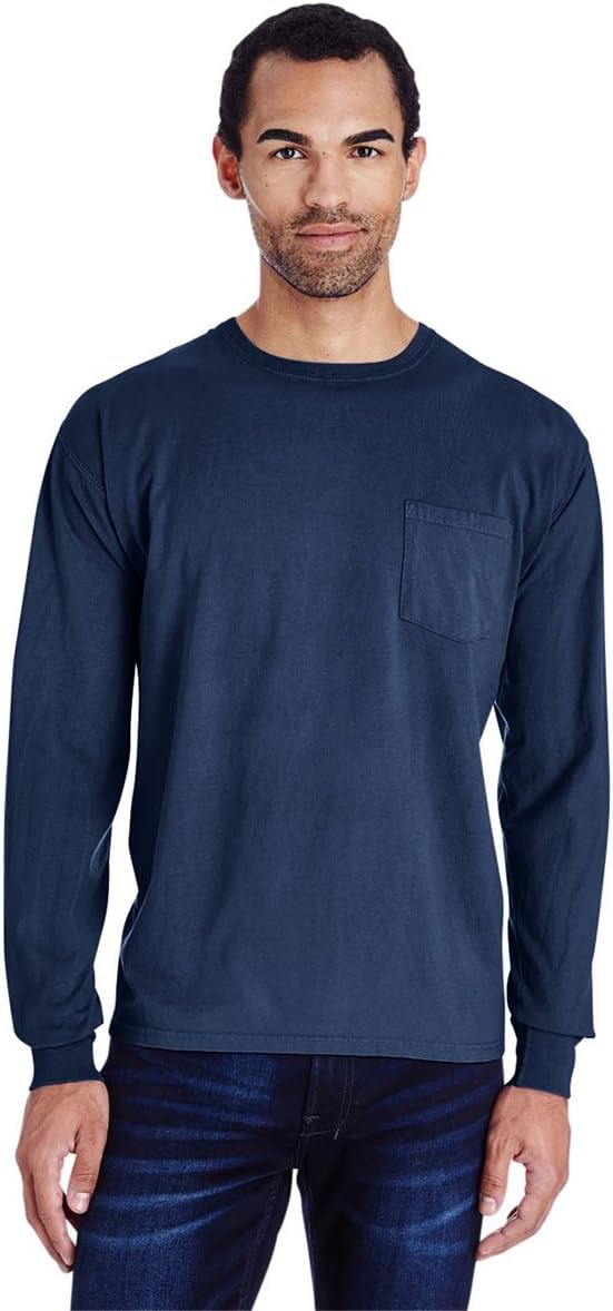 5.5 oz 100% Ringspun Cotton Garment-Dyed Long-Sleeve Shirt