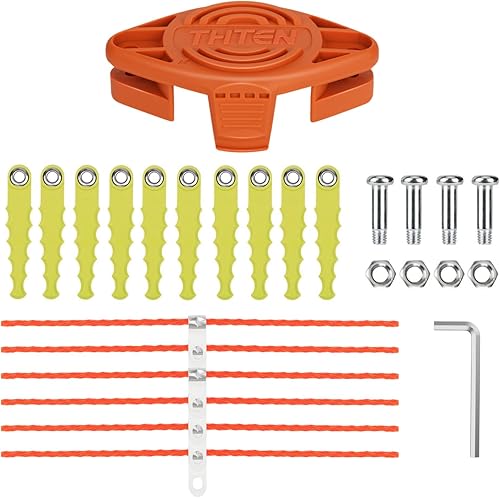 Miniatura 1 de THTEN WA0010 Trimmer Replacement Blades Compatible with Worx WG180,WG175,WG180,WG170,WG166,WG165,WG163,WG157,WG156,WG155 18 Pack Yellow
