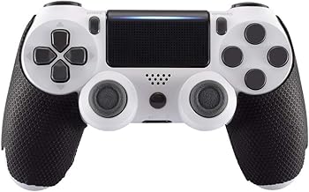 eXtremeRate Black Anti-Skid Sweat-Absorbent Controller Grips for PS4 Controller, Professional Textured Soft Rubber Handle Grips for PS4 Slim Pro Controller - Improve The Grip and Comfort