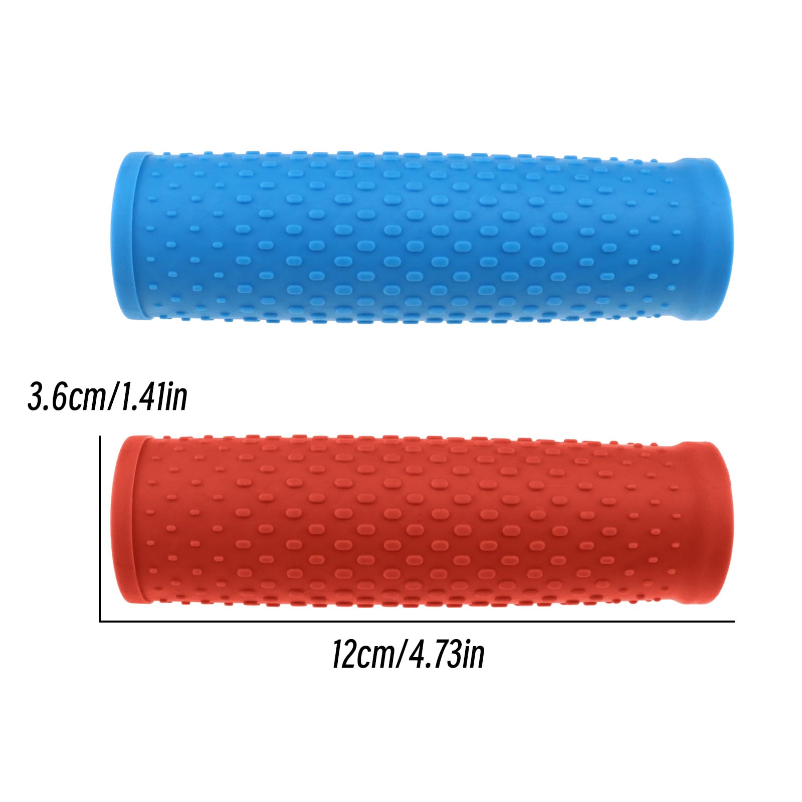 Poignées De Guidon En Silicone Pour Xiaomi M365 – Lot De 2 Paires (rouge Et Bleu), Antidérapant Et Confortable