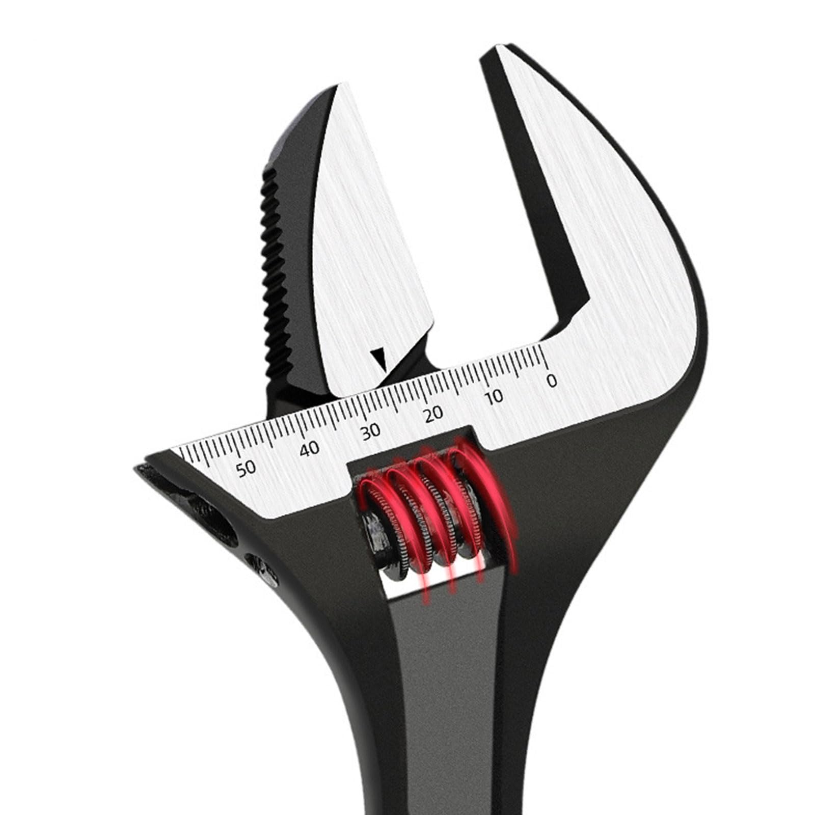 Clé à Molette Auto-ajustable - Outil Polyvalent Ergonomique - Taille Compacte 8,5 Cm - Pour Réparations Maison, Voiture, Espaces Restreints