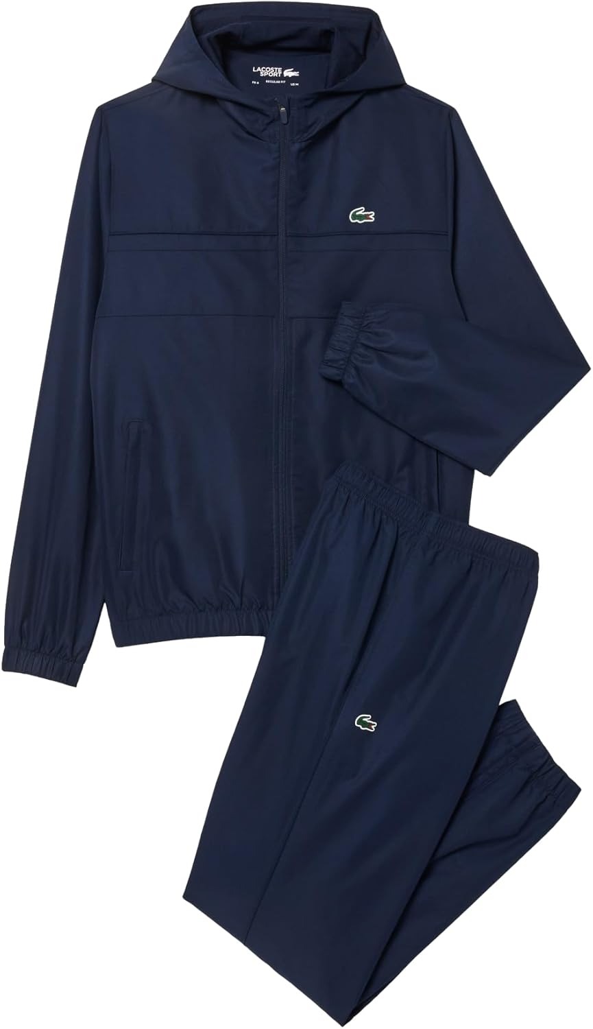 Lacoste mens Sport Diamond Taffeta Sport Tracksuit - Image 5