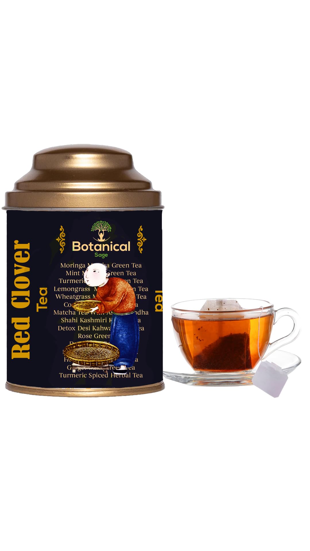 Botanical Sage - Red Clover Tea 30 Pyramid Tea Bags | Trifolium Pratense | Nutrients Rich | Selected | Luxury Tea (B0CRTYYXNQ) Amazon Price History, Amazon Price Tracker