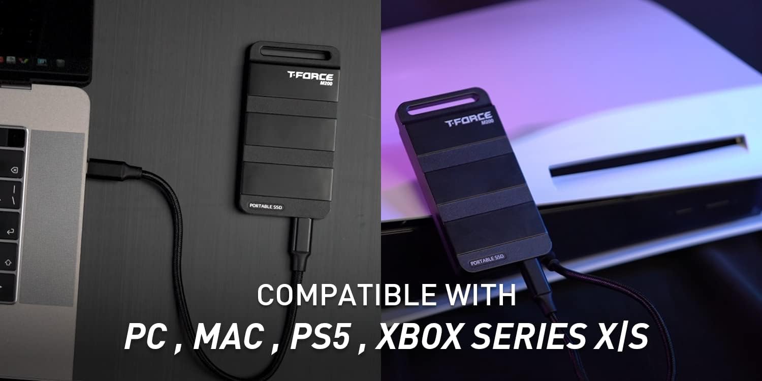 TEAMGROUP SSD 2TB Portable M200 BK USB-C TEM | 2.0/2.0G