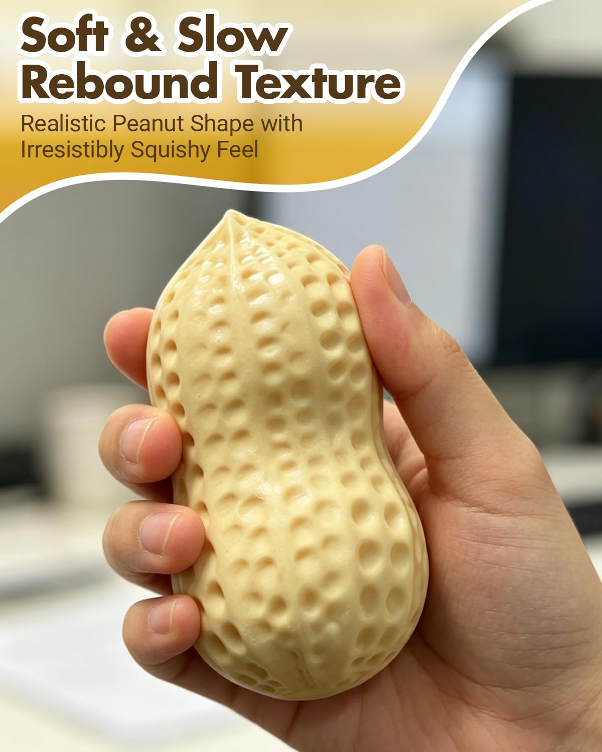 2 pezzi Taba Squishy - Arachidi realistico, oggetto anti-stress, ufficio, accessorio per il rilassamento per adulti, gadget sensoriali, morbidi per concentrazione e sollievo