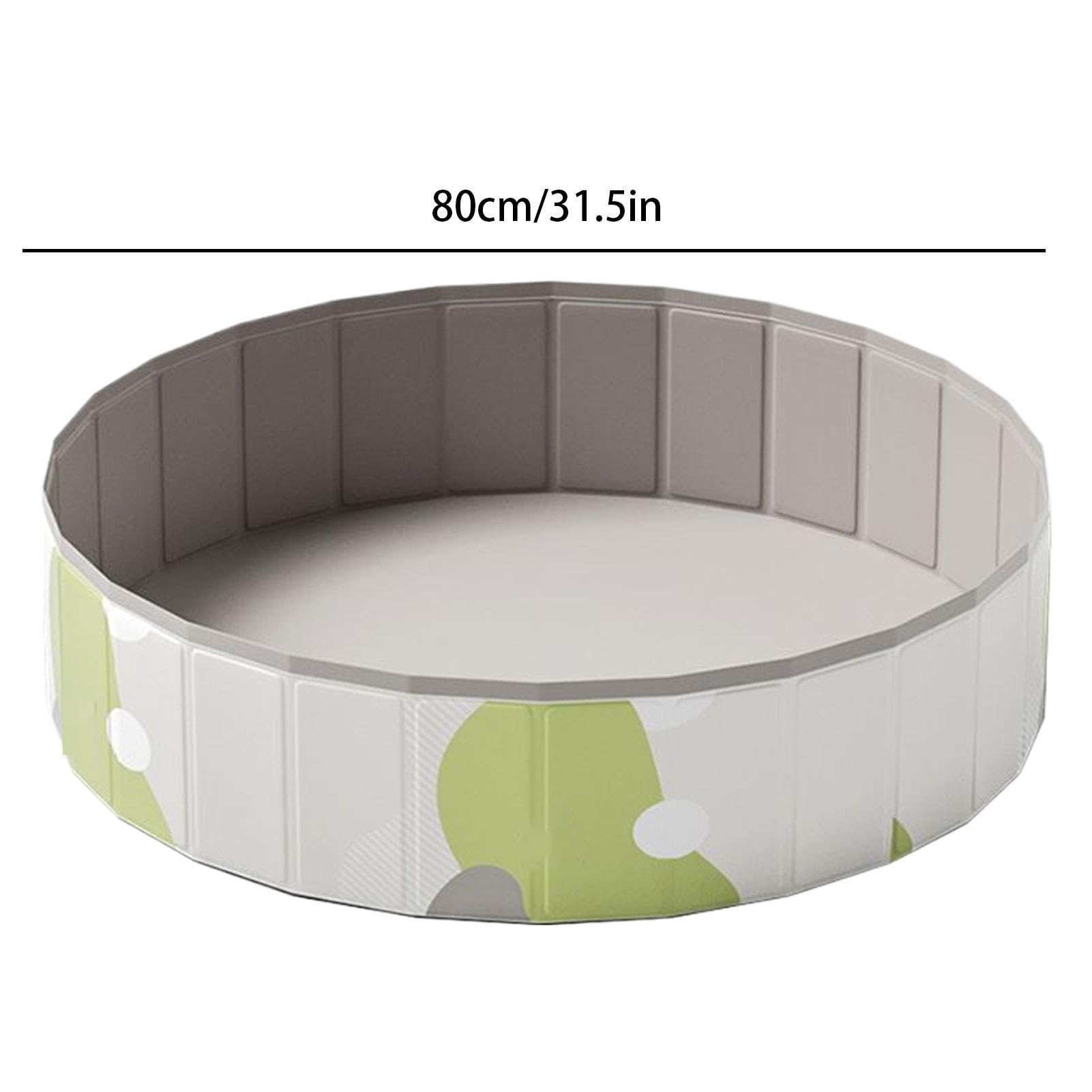 Piscina Pieghevole Bambini, 80cm, Piscina, Antiscivolo E PVC Ispessito, Rigida Portatile Antiscivolo all'Aperto Interno Giardino