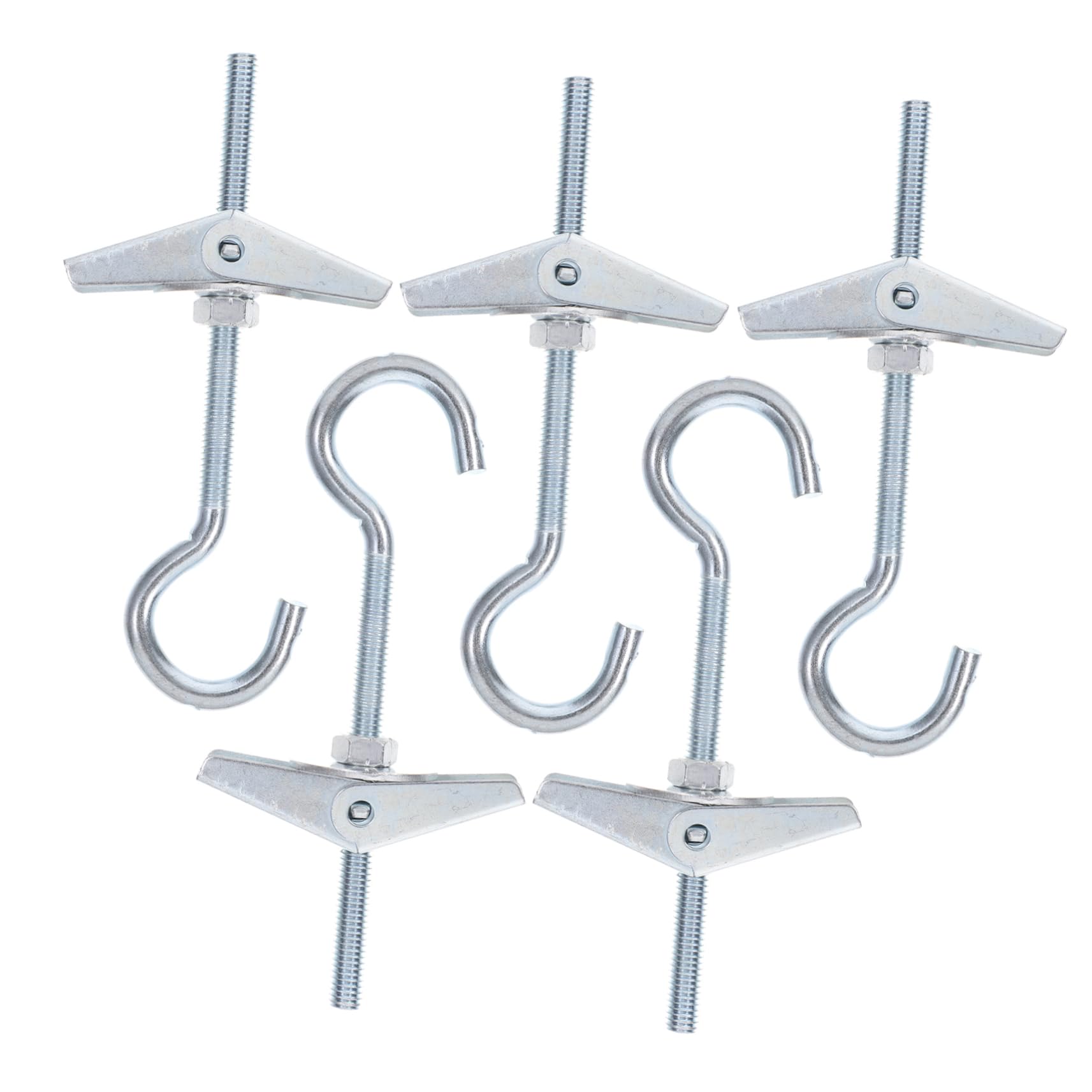 FUNOMOCYA Drywall Anchors and Screws Set Heavy Duty Wall Hooks Carbon Steel Toggle Bolts