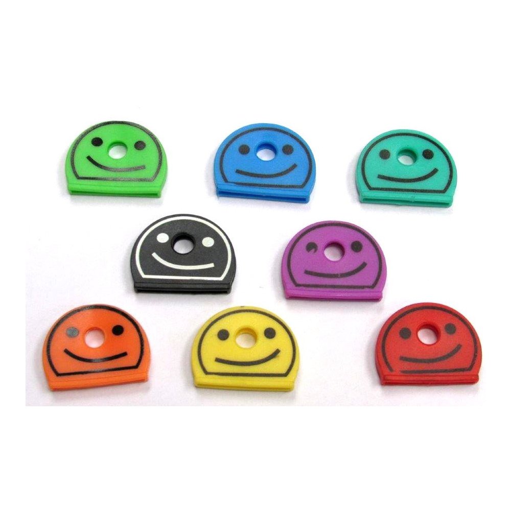 Coloured Smiley Face Key Cap Cover - Single