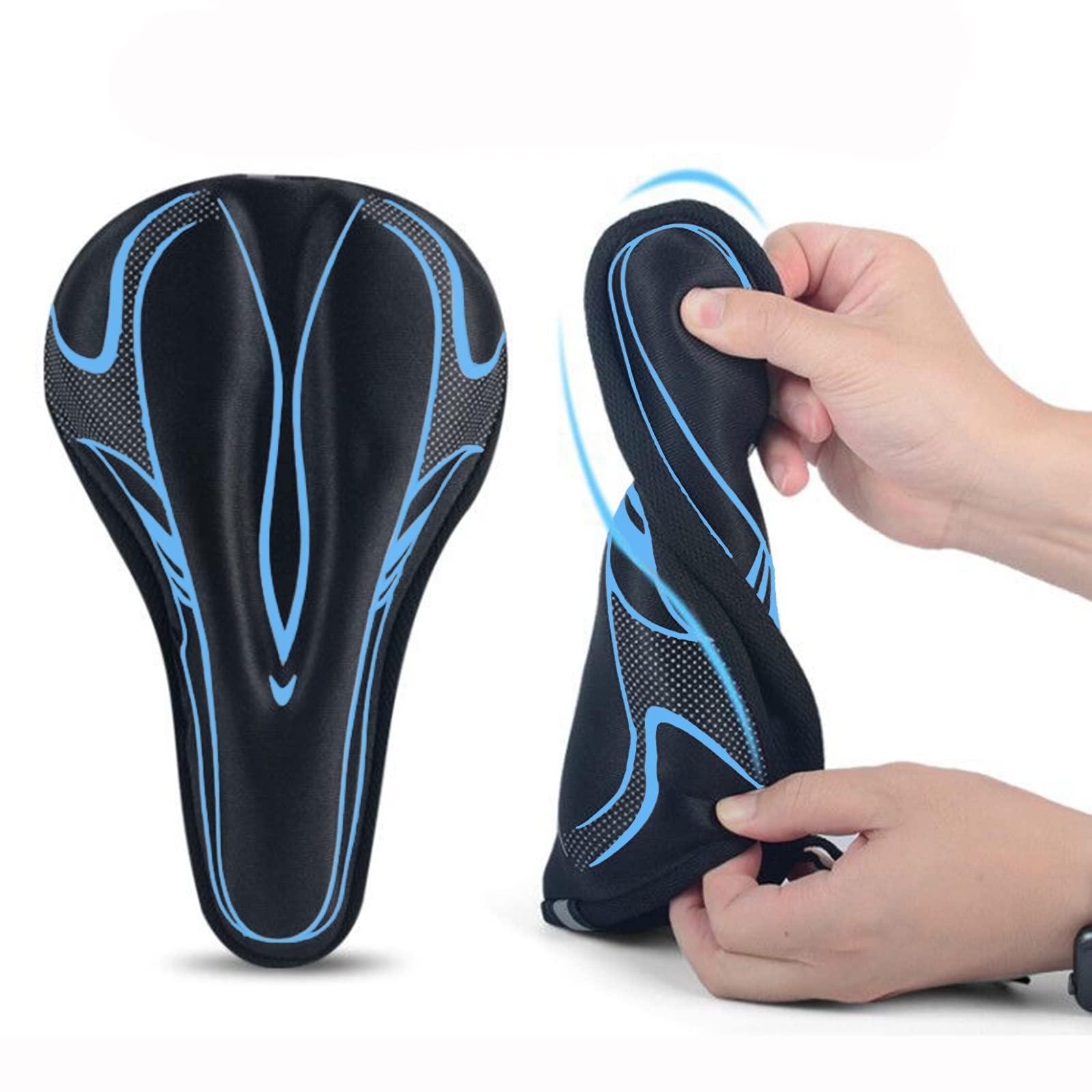 MICHYUGM Gel Padded Bike Seat Cover - Comfortable Bicycle Cushion for Men and Women - Suitable for Universal Bicycle Seats, Mountain Bikes, and Indoor Cycling