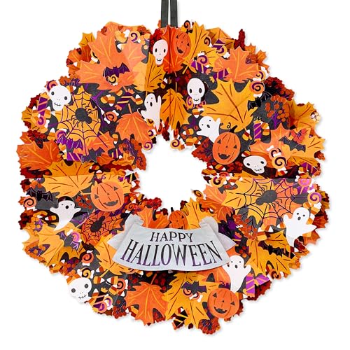 American Greetings Magic Moments Halloween Paper Wreath Décor