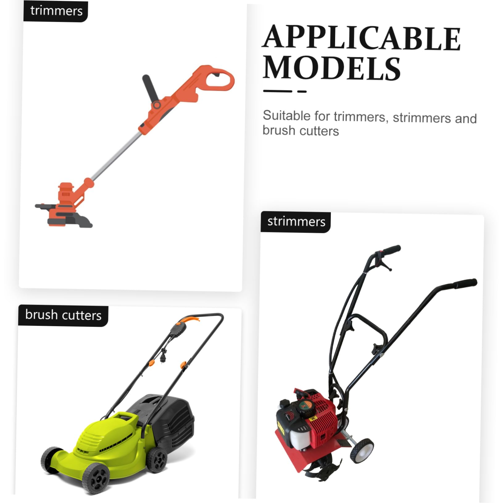 LIOOBO Arnés de Hombro W Acolchado para Desbrozadora Cinturón y Cómodo para Cortacésped para Jardinería y Prolongado
