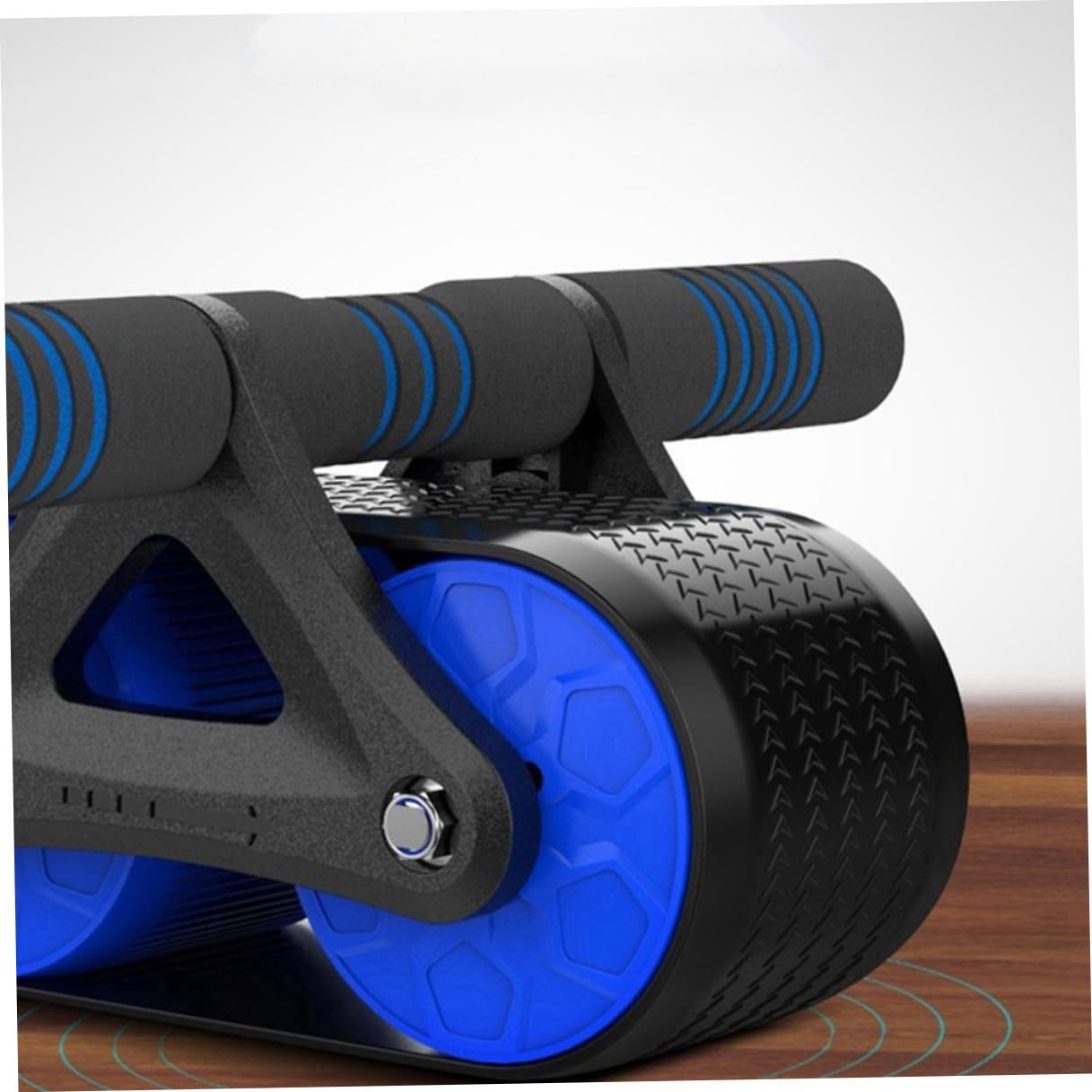 Ruota Addominali Fitness Professionale Sky- Roller per Esercizi Addominali con Manico in Abs e Gomma Ruota Doppia Rinforzata Serbatoio per Allenamento Core Silenzioso Uomo Donna