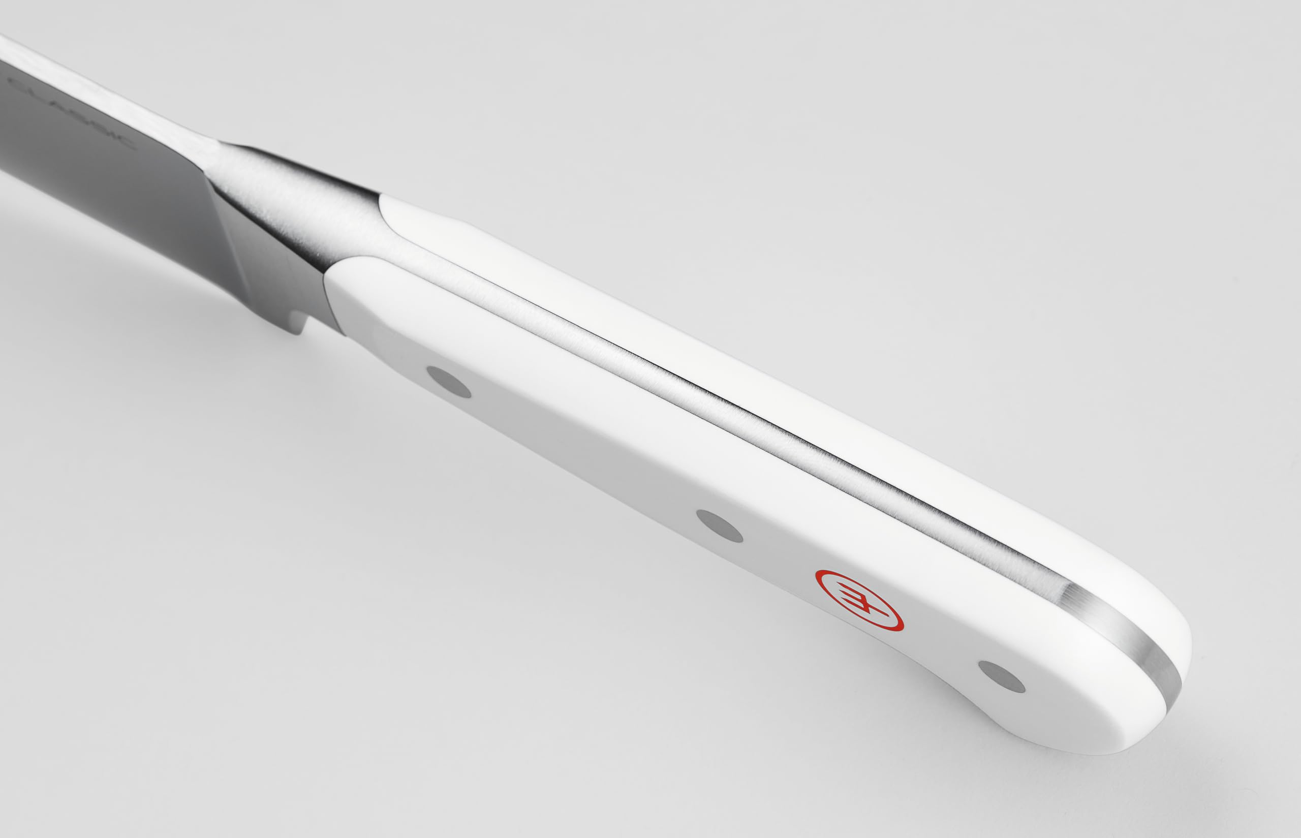 WÜSTHOF Classic Coltello pane con doppia lama seghettata di precisione 23 cm, bianco