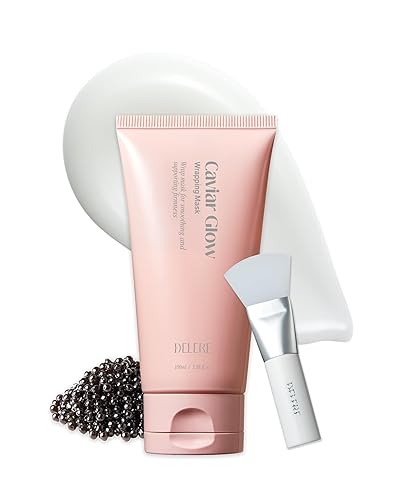 Delere Máscara Envolvente de Colágeno con Brillo de Caviar | Máscara Facial Coreana Despegable para una Piel Luminosa y Refirmación de la Piel