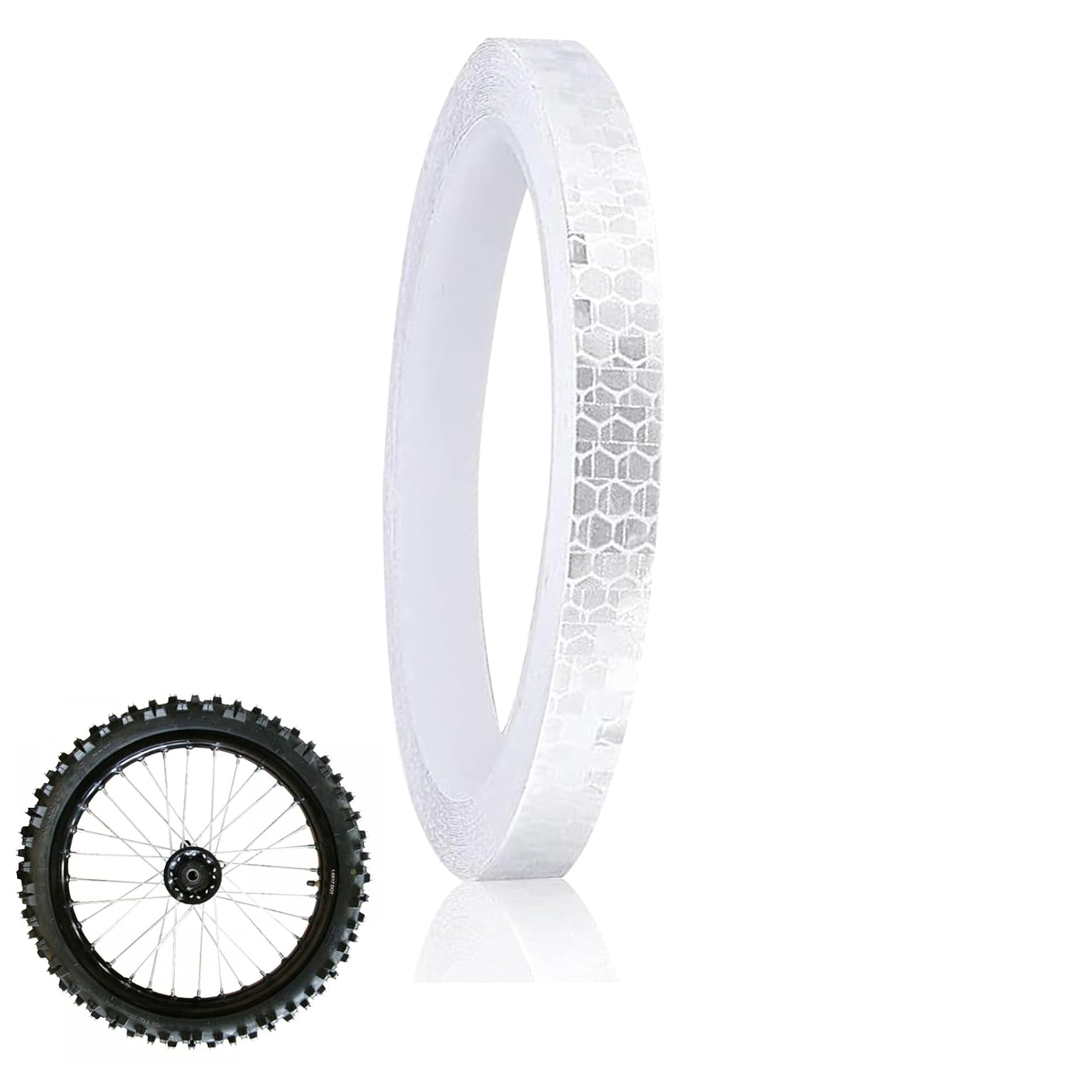 8M White Reflective Tape For Vehicles Bikes Helmets Clothing