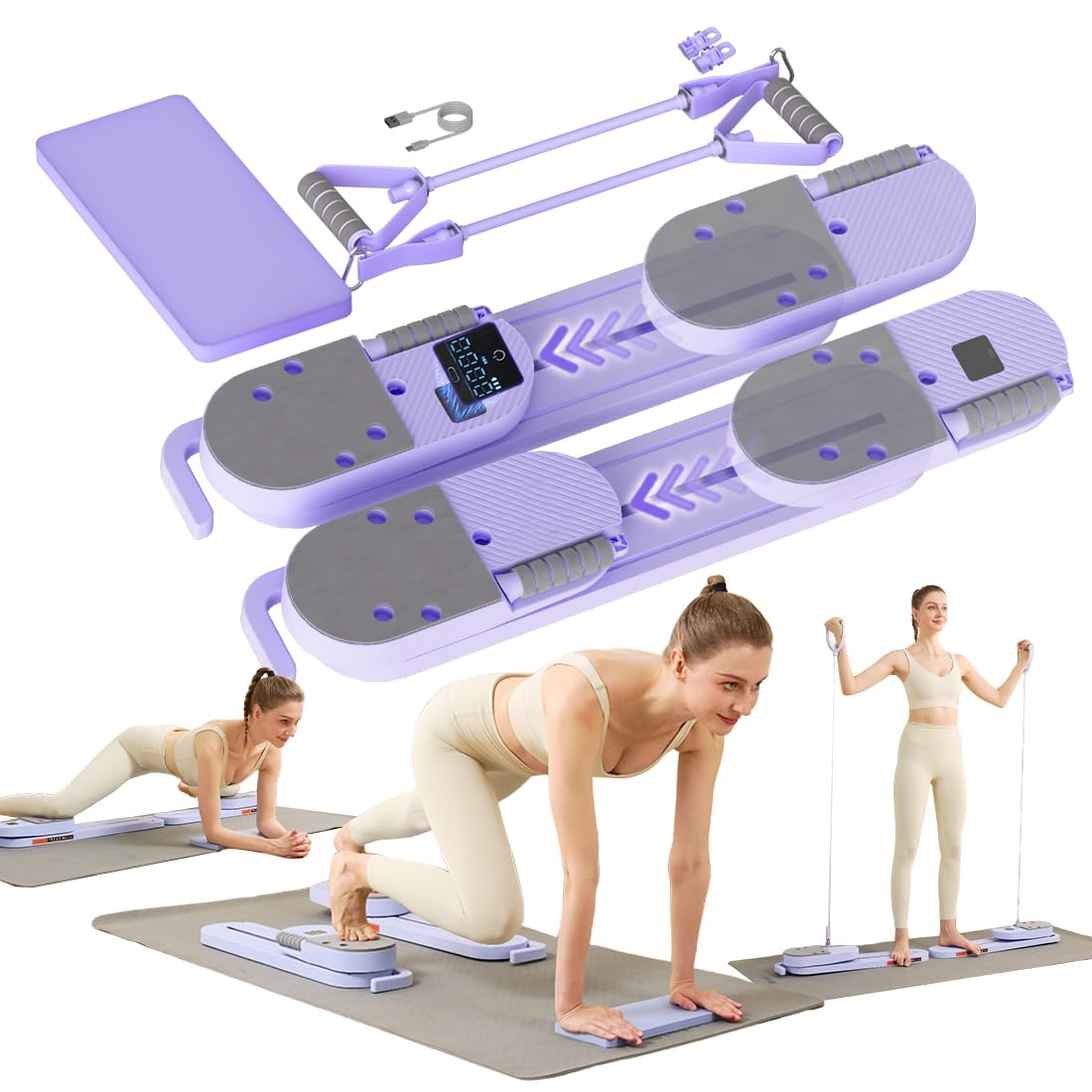 JINGCOOL 7-in-1 Foldable Pilates Machine